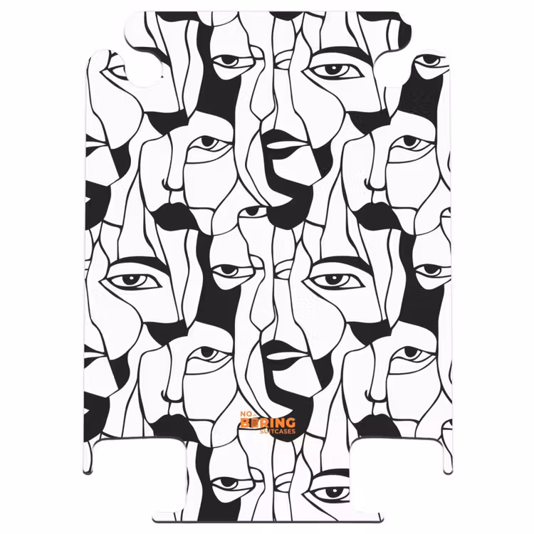 CaseSwap™ - Lines - Faces - Black - White — 1