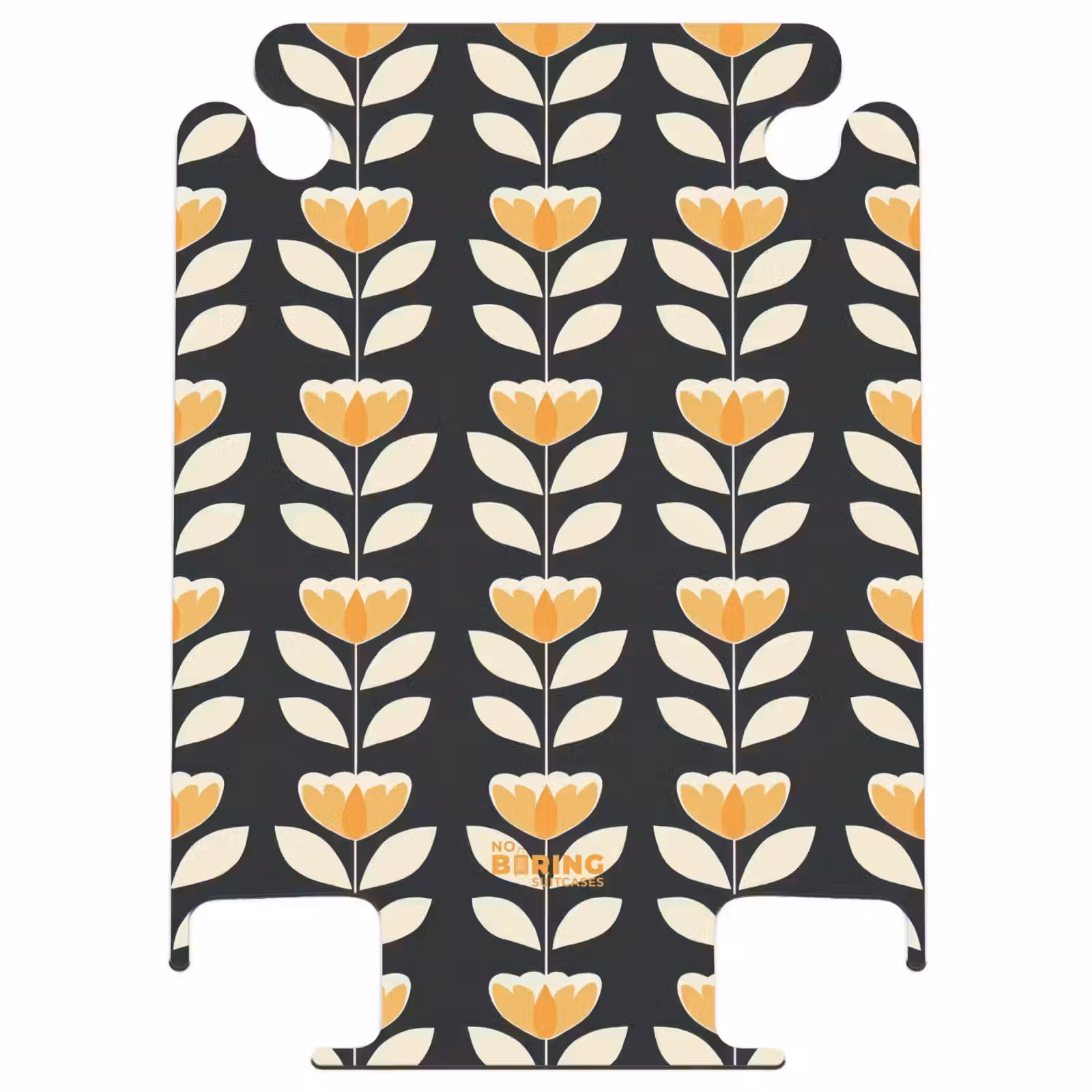 CaseSwap™ - Retro - Flower - Black - Ochre yellow — 1
