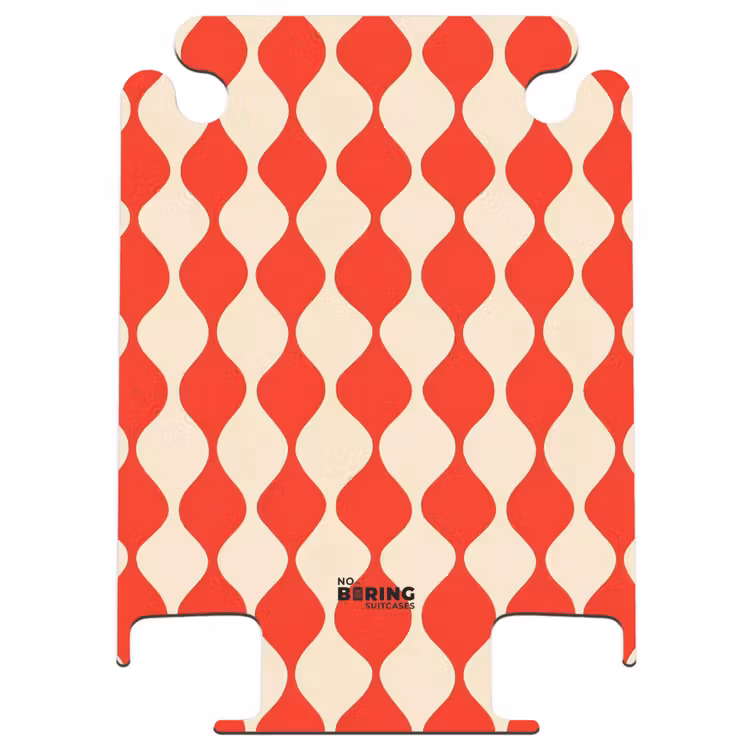 CaseSwap™ - Wavy pattern - Retro - Red - Beige — 1