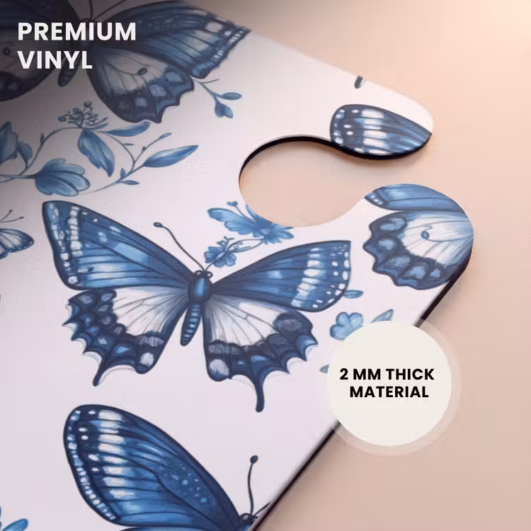 CaseSwap™ - Blue - Butterflies - Flowers - White — 6