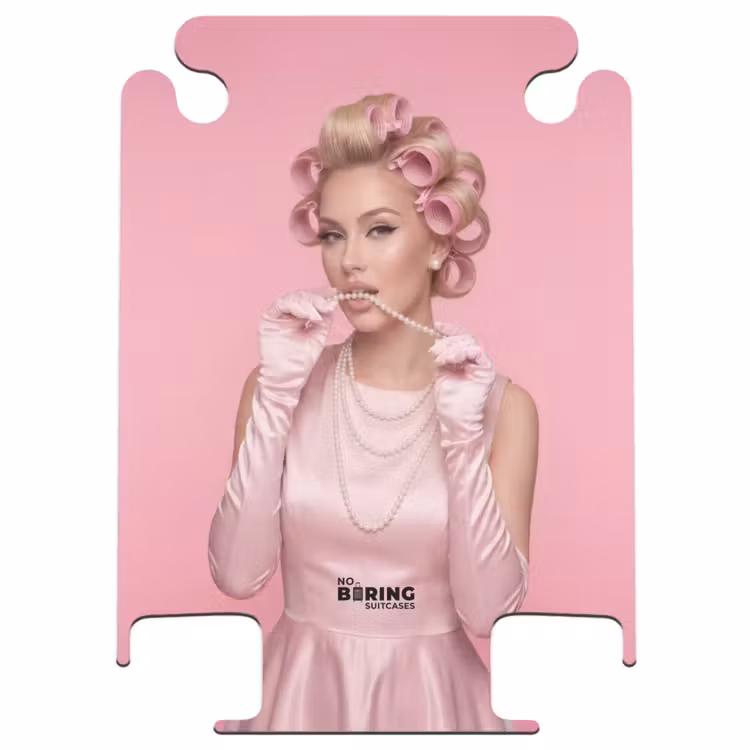 CaseSwap™ - Woman - Pink - Pearl necklace - Curlers — 1