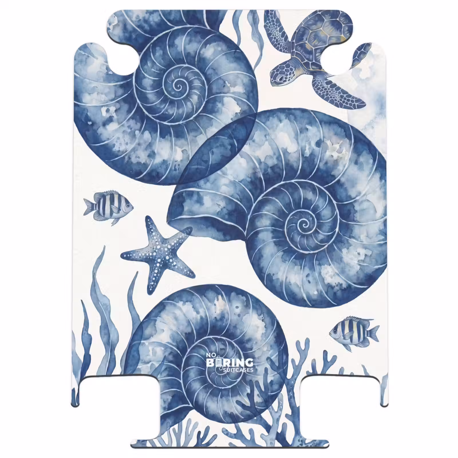 CaseSwap™ - Shell - Spiral - Marine Life - Watercolor - Blue — 1