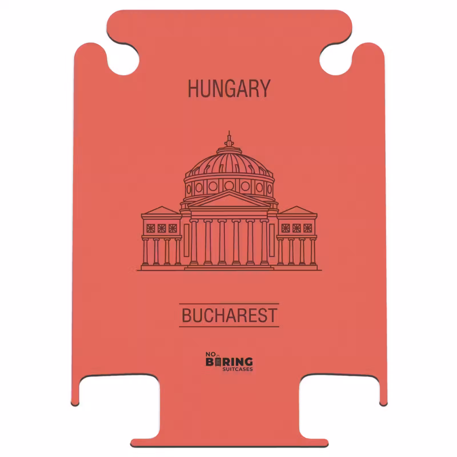 CaseSwap™ - Architecture - Bucharest - Urban - Line Drawing - Red — 1