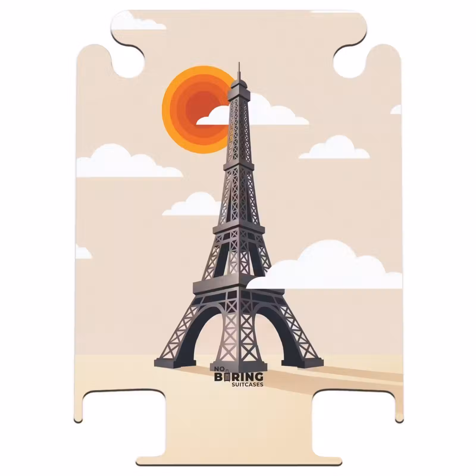 CaseSwap™ - Eiffel Tower - Sun - Architecture - Abstract - Beige — 1