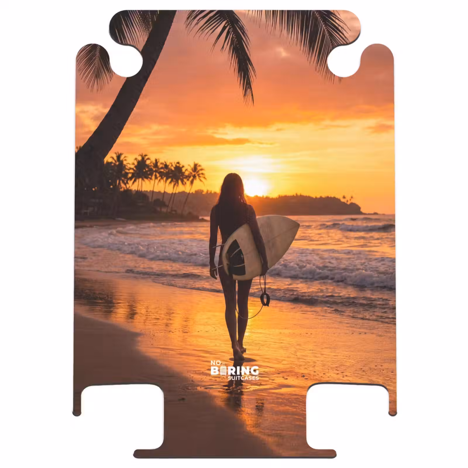 CaseSwap™ - Woman - Surfboard - Beach - Sunset - Orange — 1