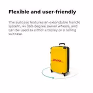Suitcase with 4 360-degree turning wheels