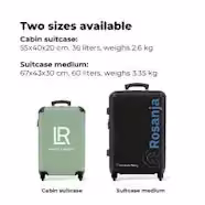 The two different sizes of the suitcase