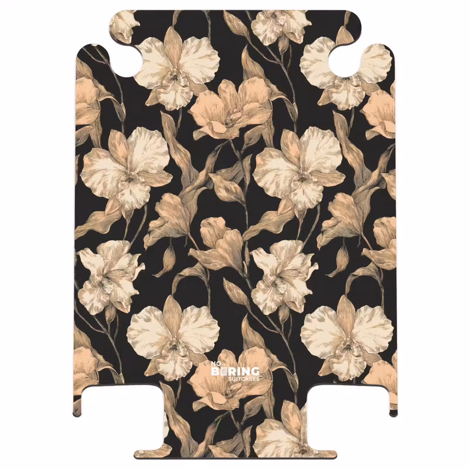 CaseSwap™ - Orchids - Line Drawing - Pattern - Beige - Black — 1