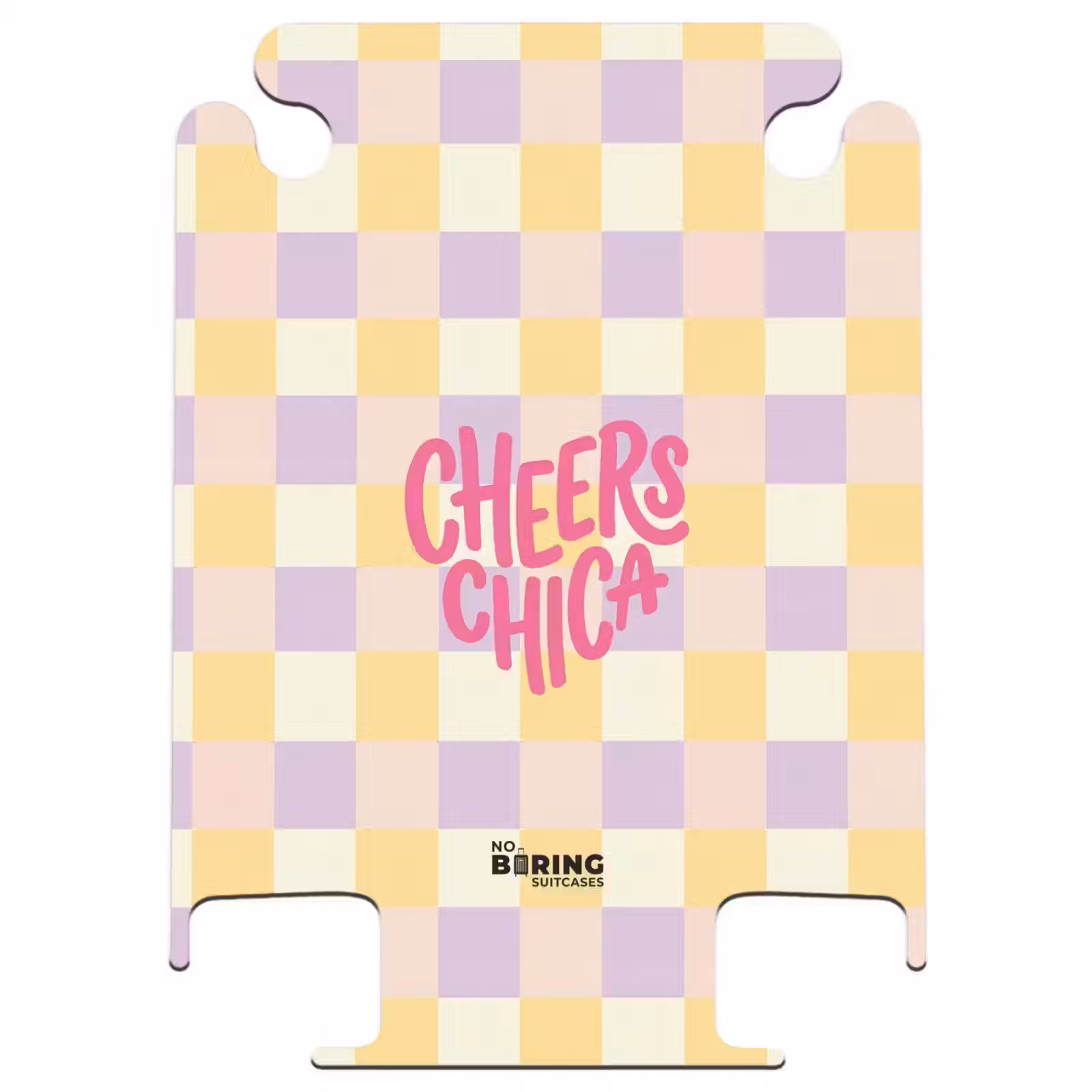 CaseSwap™ - Cheers Chica - Checkered - Lilac - Yellow — 1