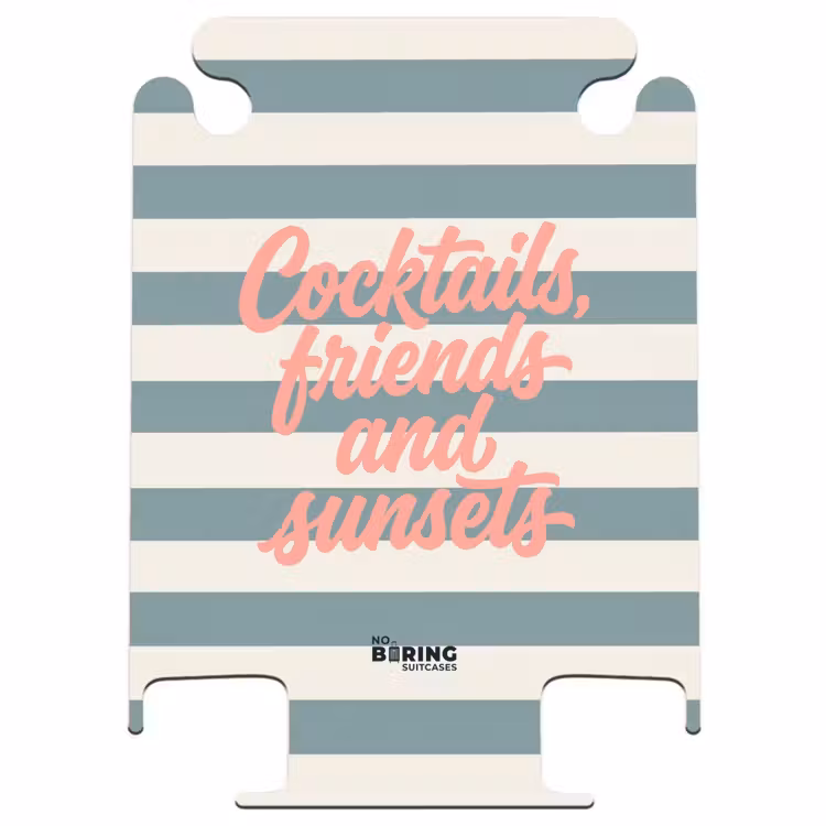 CaseSwap™ - Cocktails - Stripes - Blue - Coral — 1