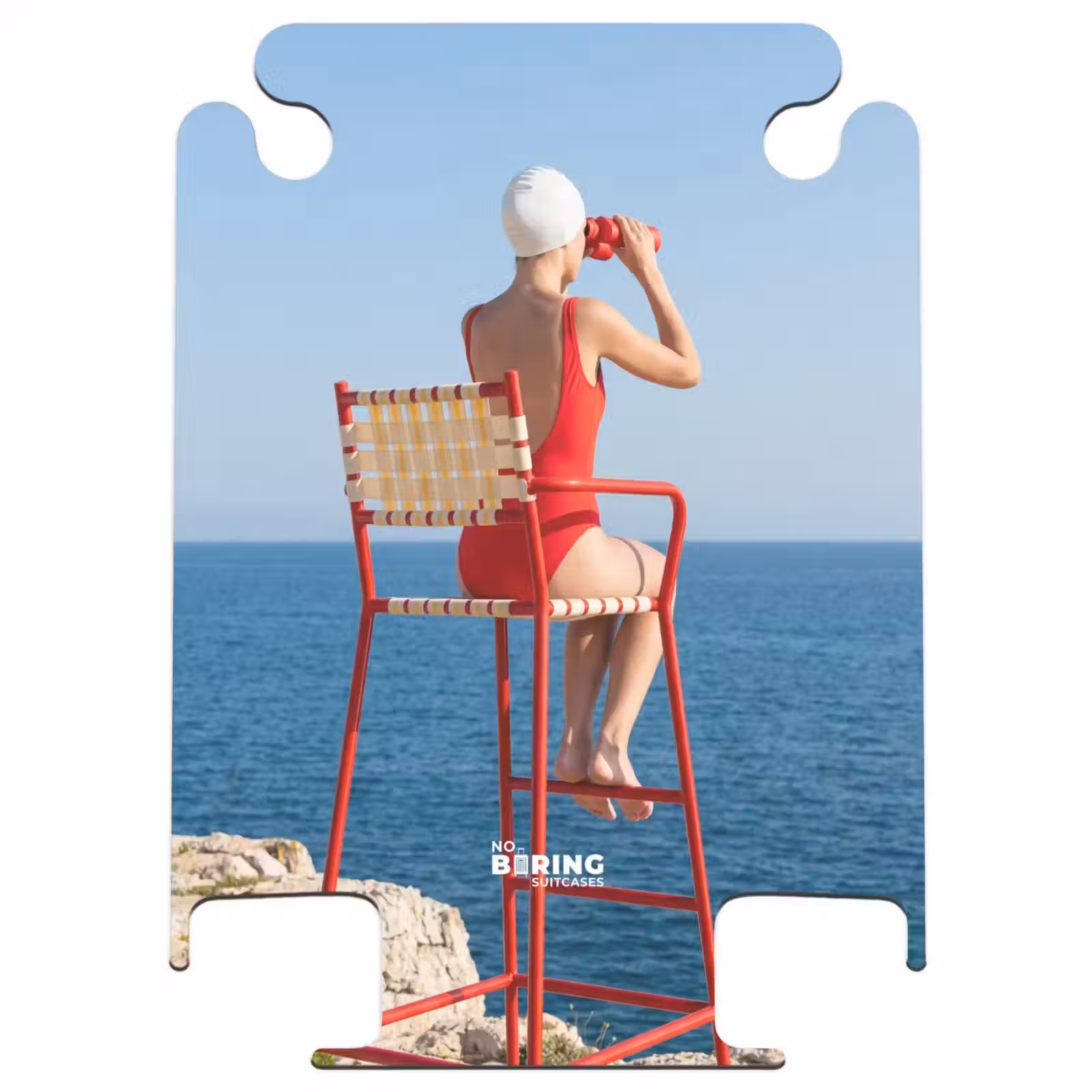 CaseSwap™ - Woman - Sea - Coast - Binoculars - Red — 1