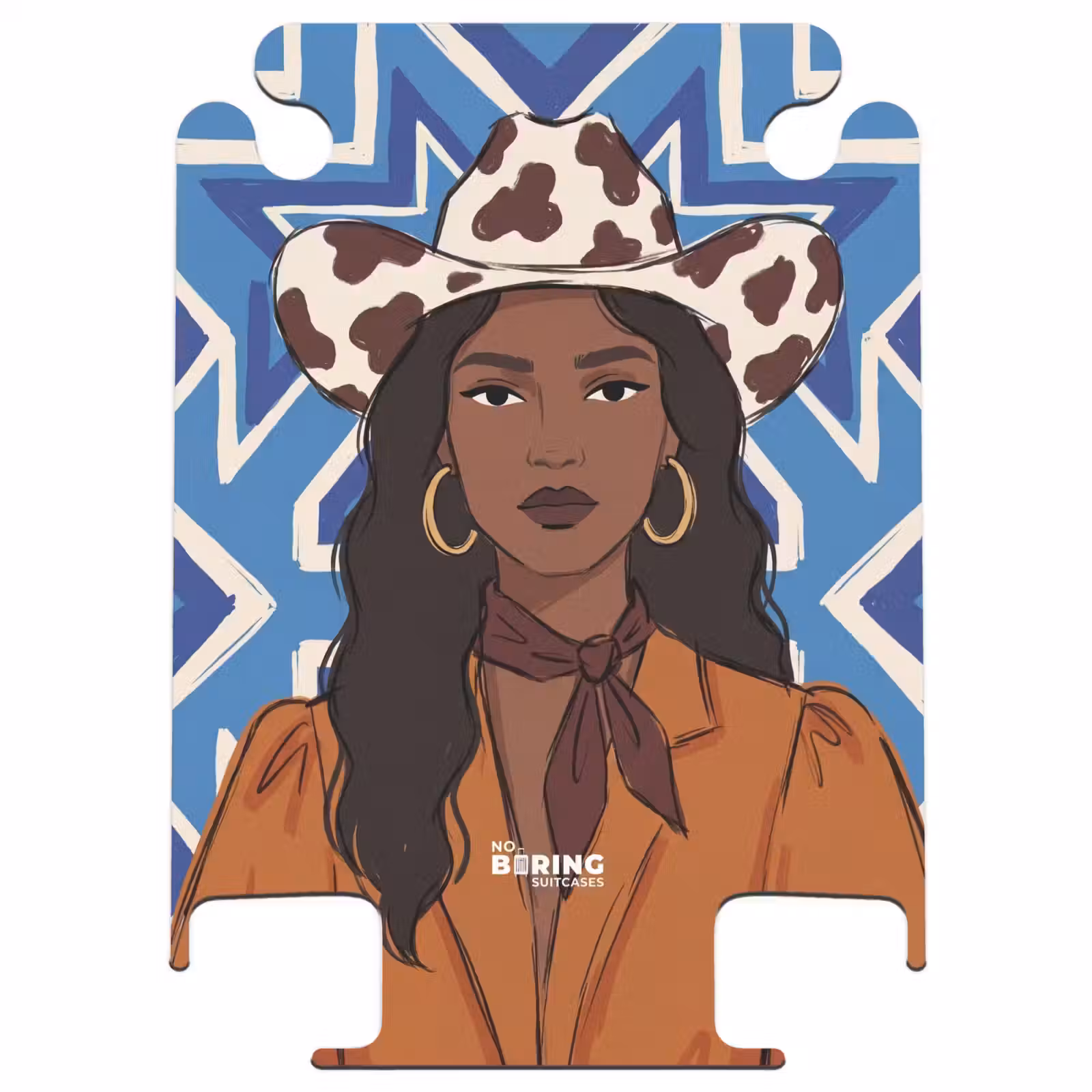 CaseSwap™ - Woman - Cowboy Hat - Portrait - Modern - Blue — 1