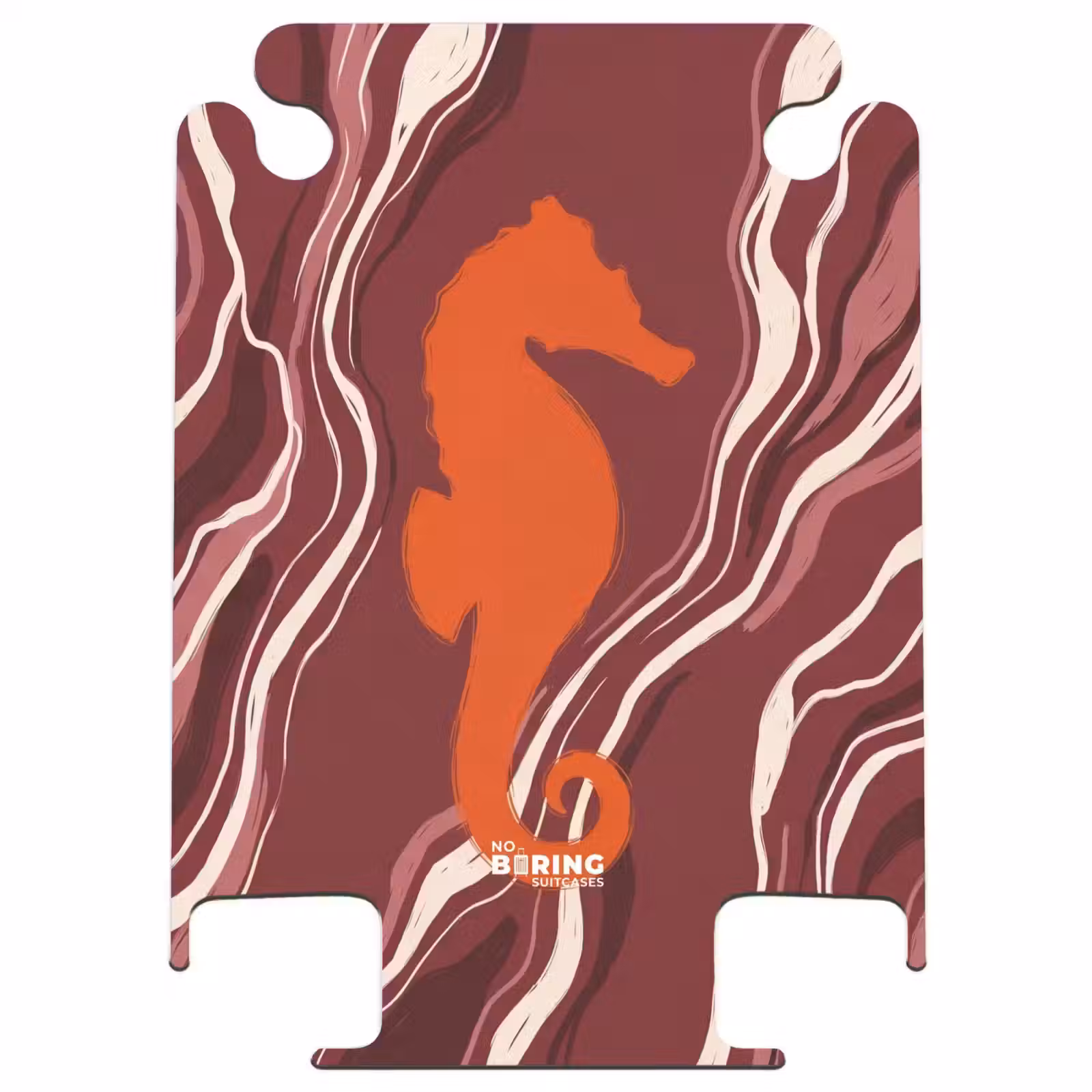 CaseSwap - Seahorse - Waves - Marine Life - Abstract - Orange — 1