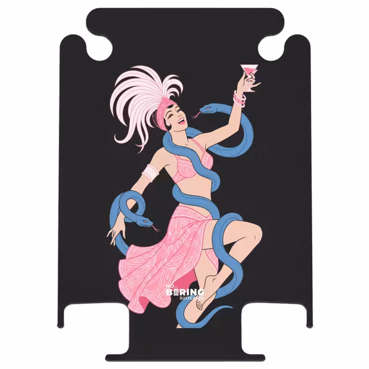 CaseSwap™ - Woman - Dancer - Snakes - Art Deco - Pink — 1