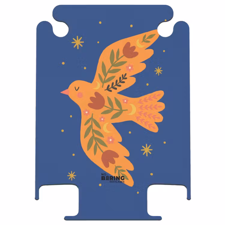 CaseSwap™ - Bird - Flowers - Decorative - Orange - Blue — 1