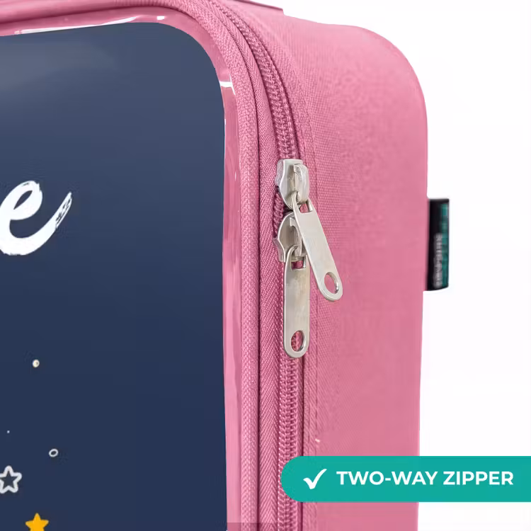 Children's suitcase with name - Pink - Dinosaur - Green - Rocket - Starry Sky — 4