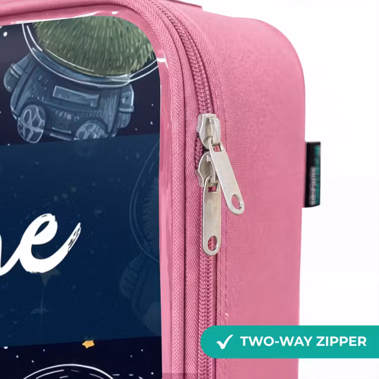 Children's suitcase with name - Pink - Animals - Astronaut - Planets - Stars — 4