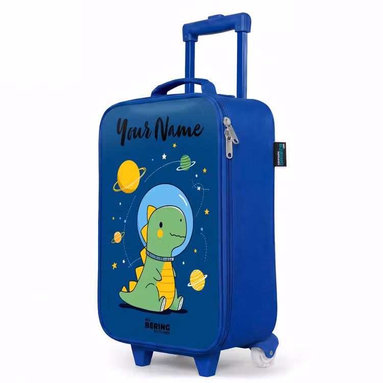 Children's suitcase with name - Blue - Dino - Planet - Star - Blue — 5