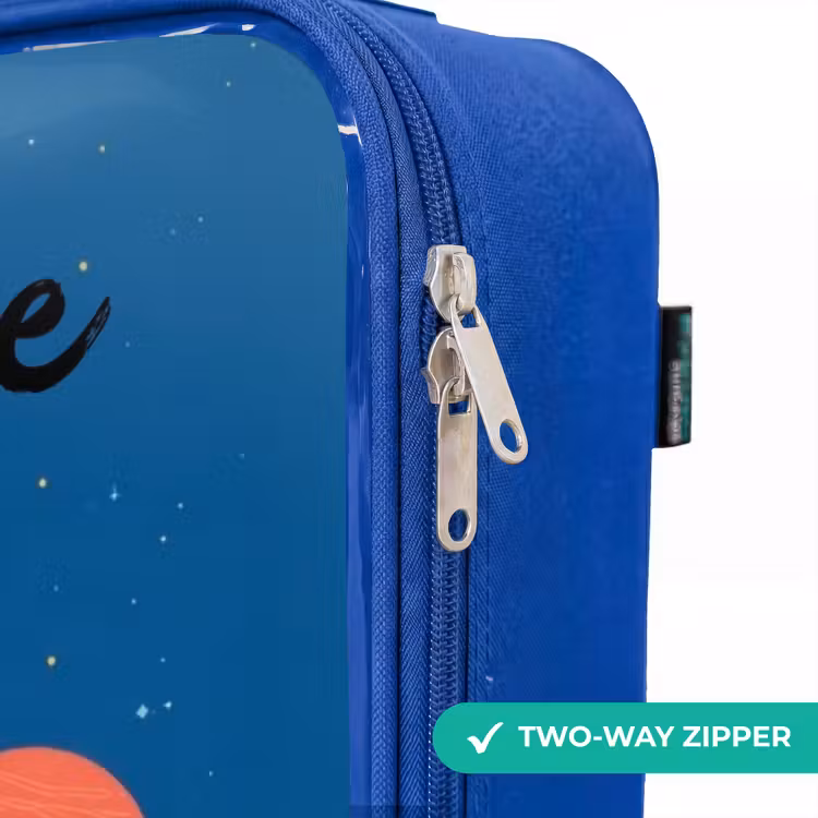 Children's suitcase with name - Blue - Rocket - Planet - Stars - Multicolored — 6
