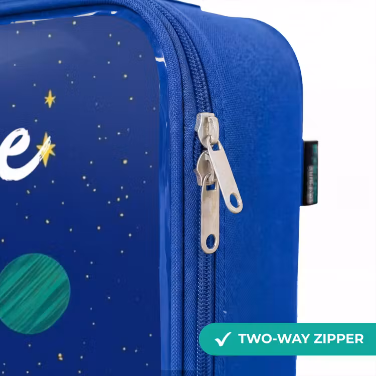 Children's suitcase with name - Blue - Rocket - Stars - Planet - Space — 6