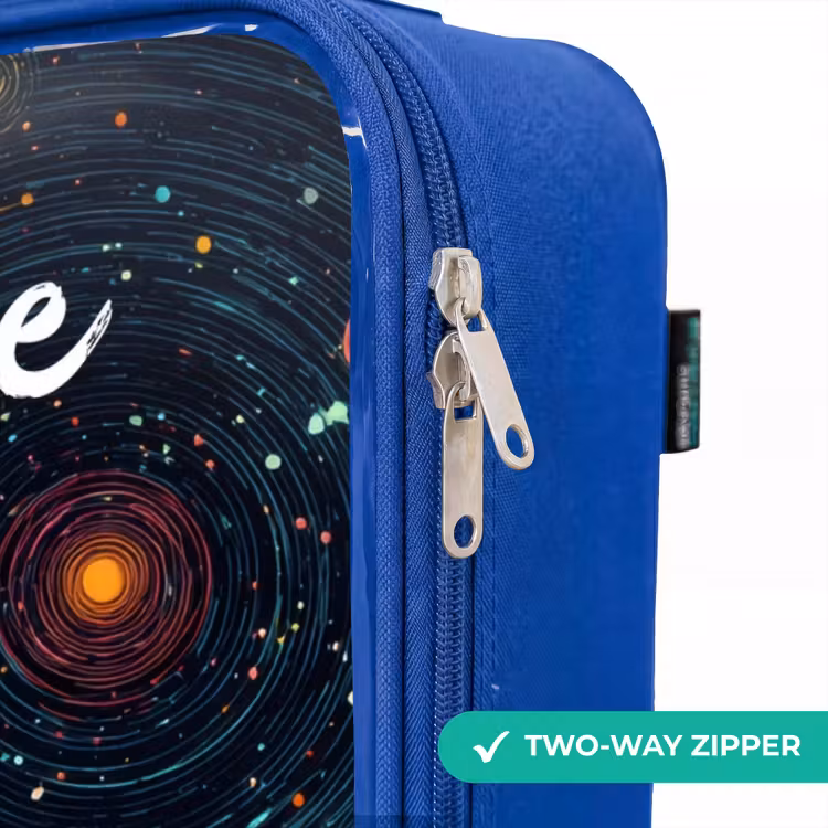 Children's suitcase with name - Blue - Stars - Planets - Colorful — 6