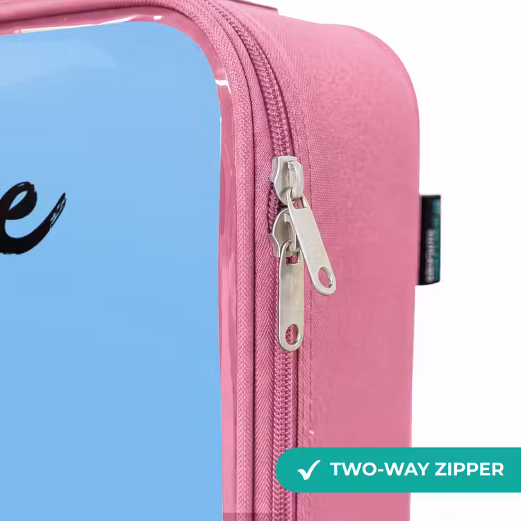 Children's suitcase with name - Pink - Kawai - Bird - Blue — 4