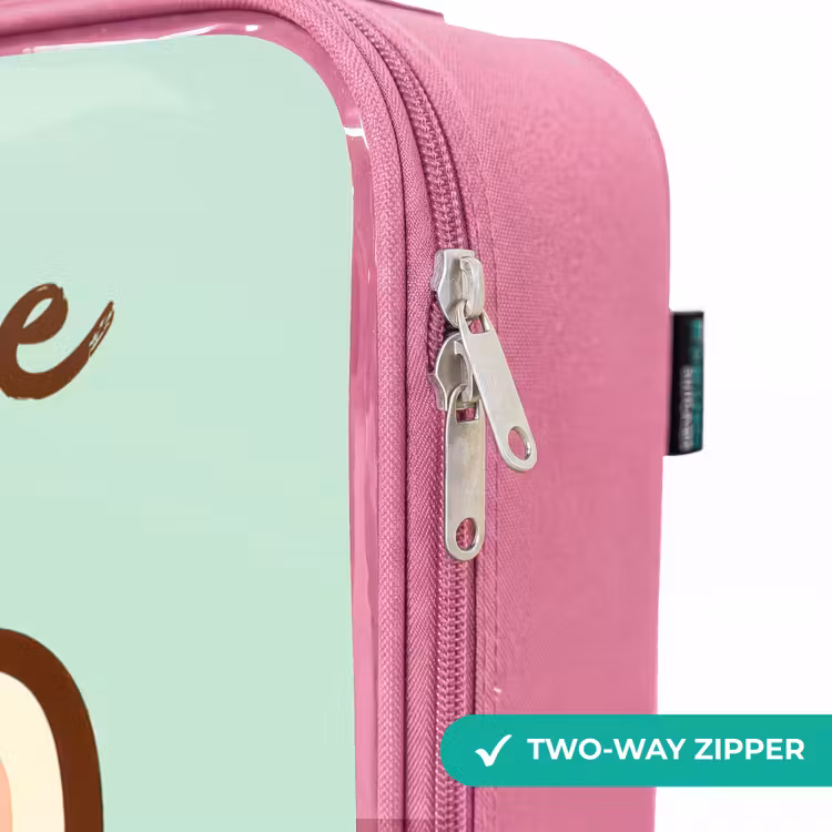 Children's suitcase with name - Pink - Kawai - Red panda - Green — 4
