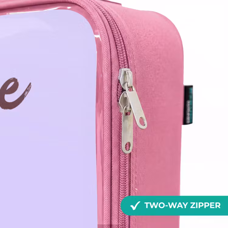 Children's suitcase with name - Pink - Kawai - Duck - Scarf — 4