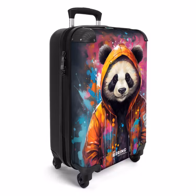 CaseSwap™ - Panda with orange coat and paint splatter — 2