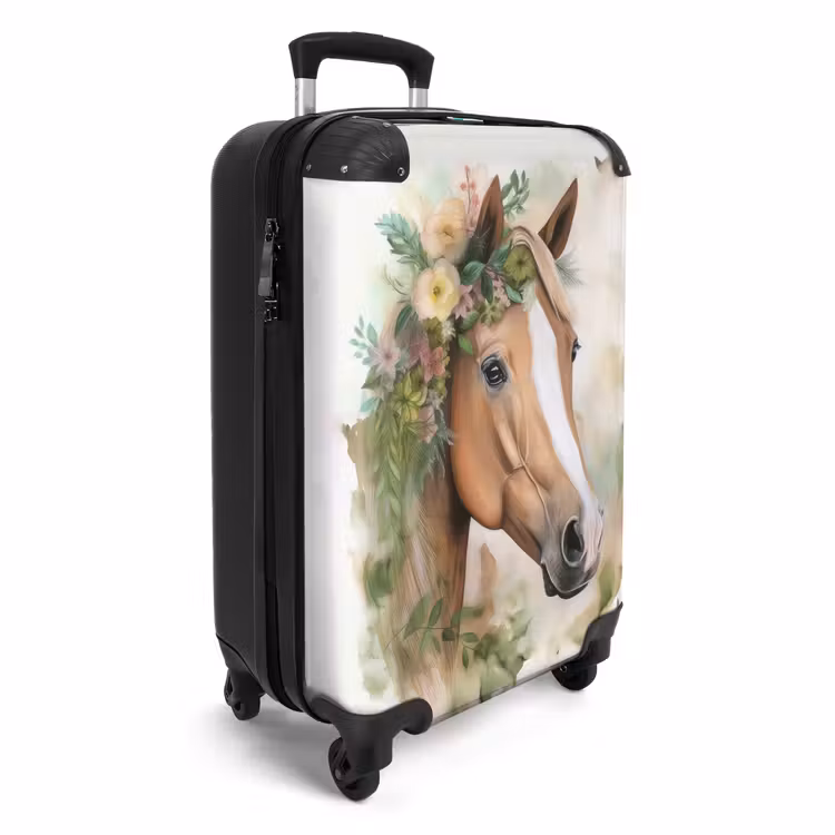 CaseSwap™ - Suitcase - Horse - Flowers - Nature - Watercolor - Animals — 2