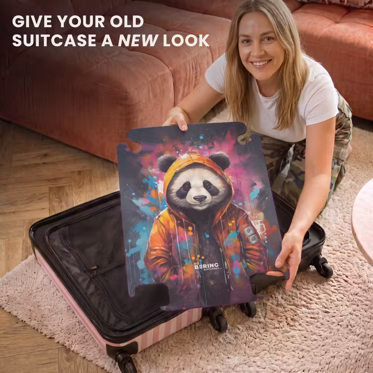 CaseSwap™ - Panda with Orange Jacket and Paint Splatters — 3