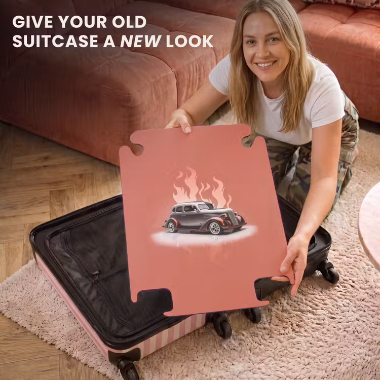 CaseSwap™ - Gray car with pink flames — 3