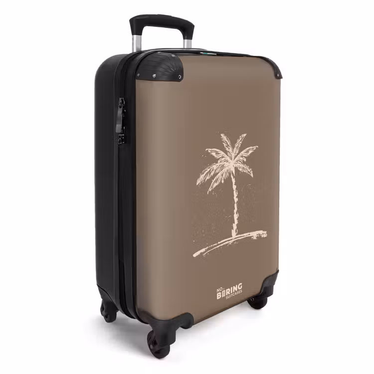 CaseSwap™ - Palm trees - Palm tree on taupe brown background — 2