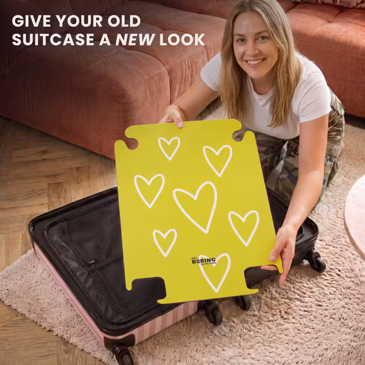 CaseSwap™ - Patterns - Floating hearts on lemon yellow — 3