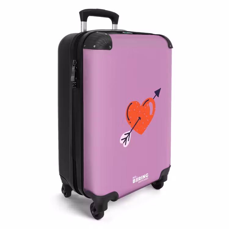 CaseSwap™ - Patterns - Red heart with arrow on purple background — 2
