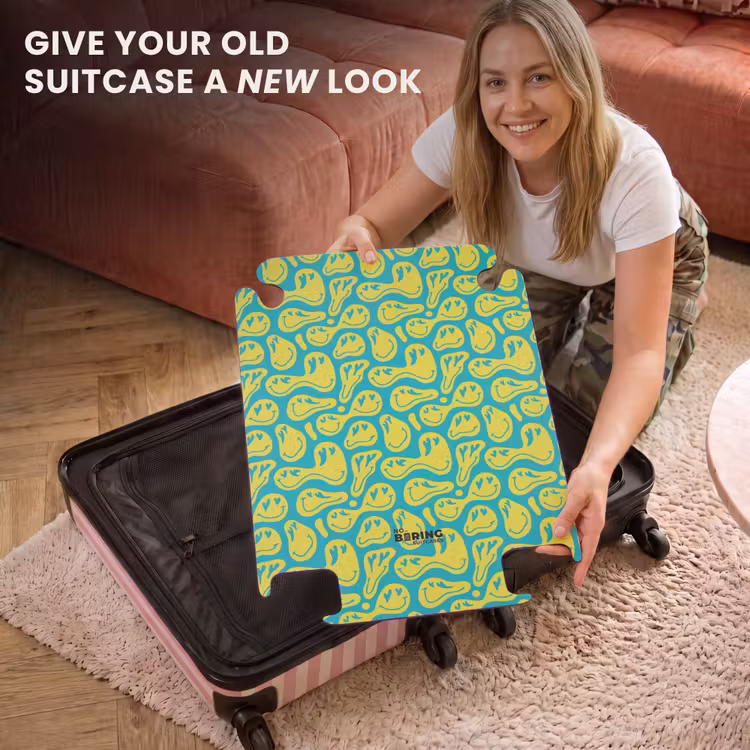 CaseSwap™ - Patterns - Pattern of distorted emojis on blue background — 3