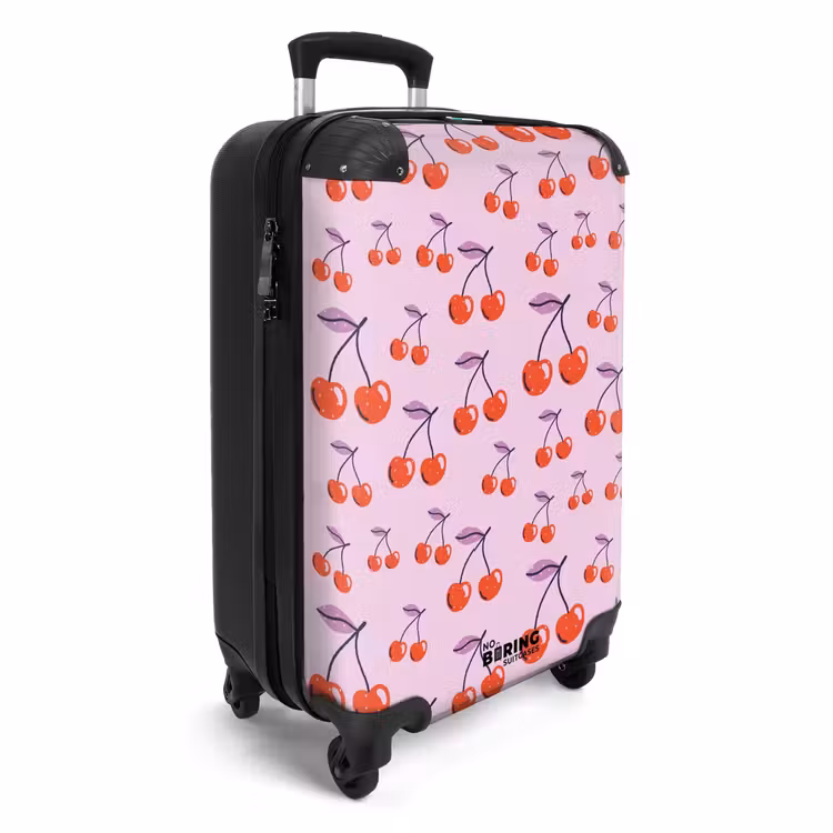 CaseSwap™ - Patterns - Red cherry pattern on light pink background — 2