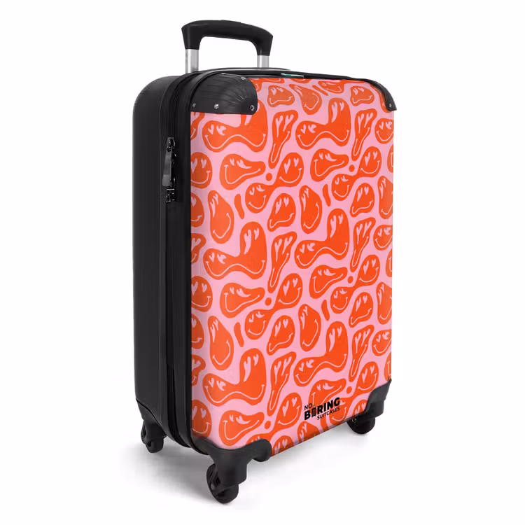 CaseSwap™ - Patterns - Pattern of distorted emojis on pink background — 2