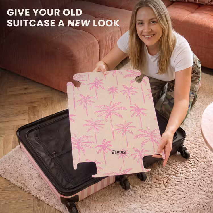 CaseSwap™ - Patterns - Pink palm tree pattern on beige background — 3