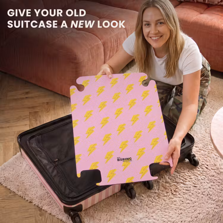CaseSwap™ - Patterns - Yellow lightning on pink — 3
