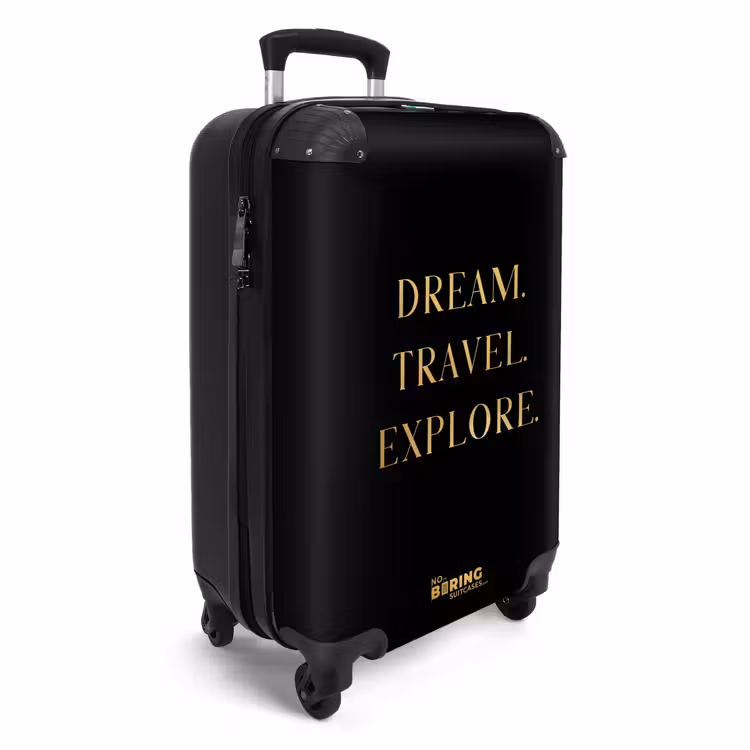 CaseSwap™ - Quotes - Dream travel explore - Gold - Travel - Black — 2