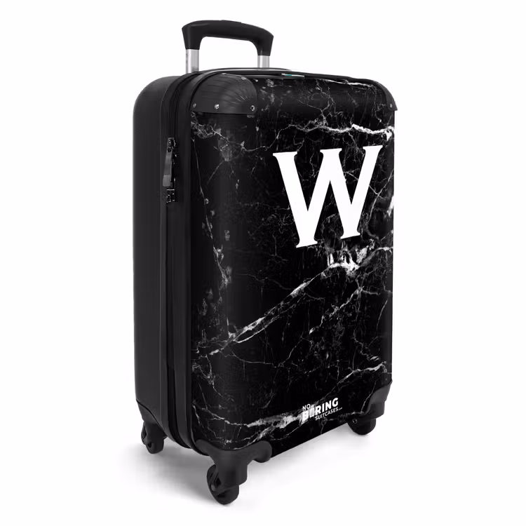 CaseSwap™ - Marble print - Black - Letter W — 2