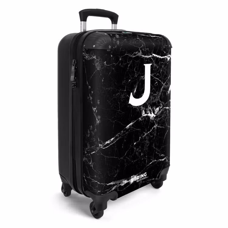 CaseSwap™ - Black - Marble look - Letter J - Marble — 2