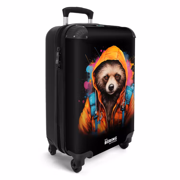 CaseSwap™ - Raccoon with orange coat and paint splatter — 2