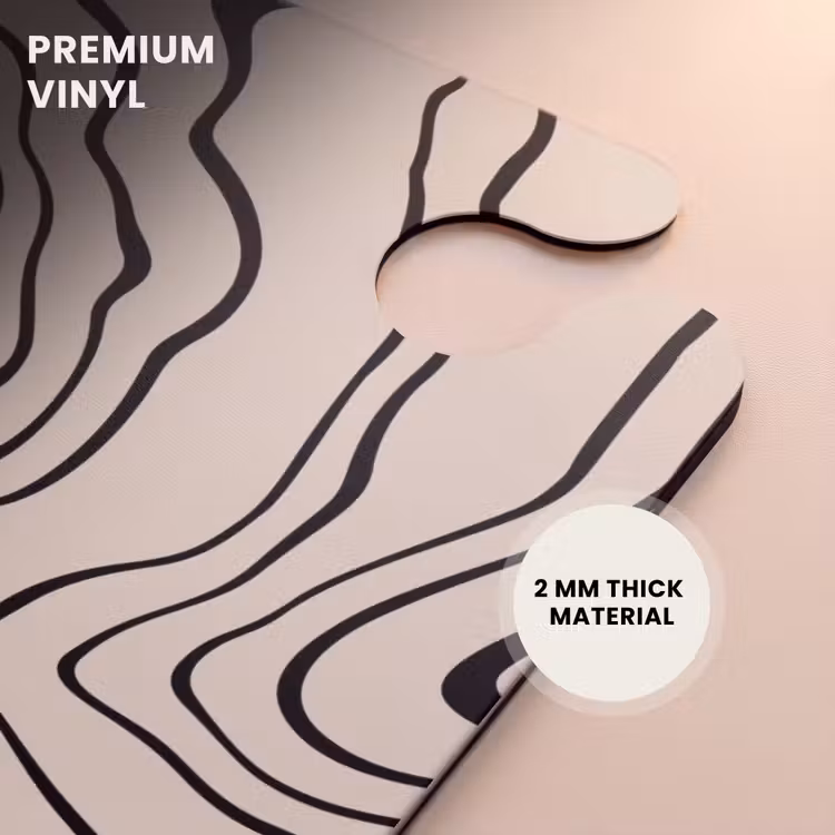 CaseSwap™ - Beige background with abstract black lines — 6
