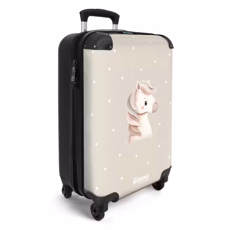 CaseSwap™ - Unicorn surrounded by dots in beige colors — 2