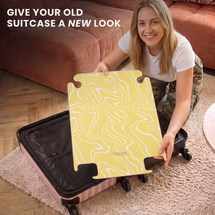 CaseSwap™ - Yellow background with abstract white lines — 3