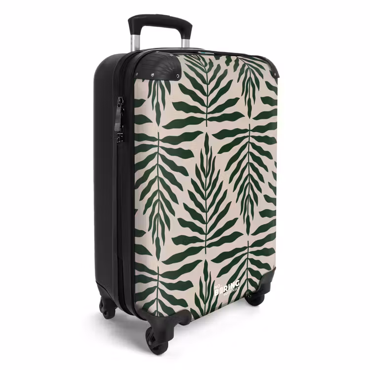 CaseSwap™ - Pattern of leaves in beige with dark green — 2