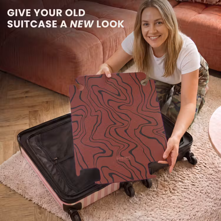 CaseSwap™ - Red background with abstract black lines — 3