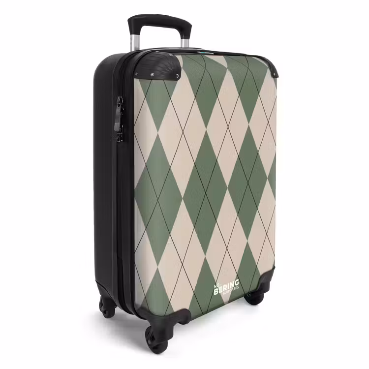 CaseSwap™ - Green with beige plaid pattern — 2